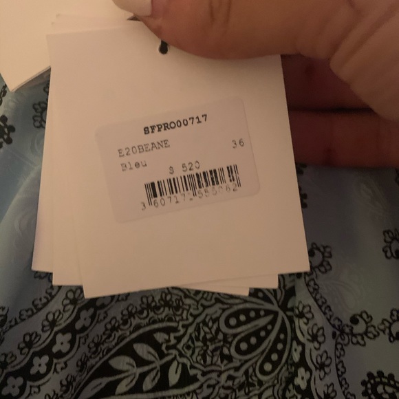 Sandro Blue Paisley Silk dress - Picture 7 of 7